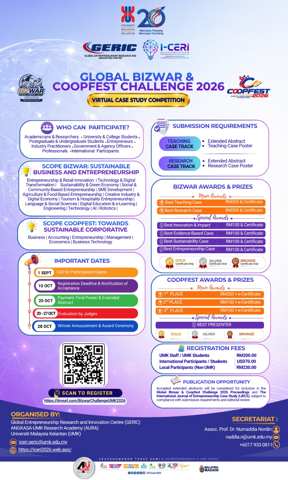 Global Bizwar & Coopfest Challenge 2026 poster