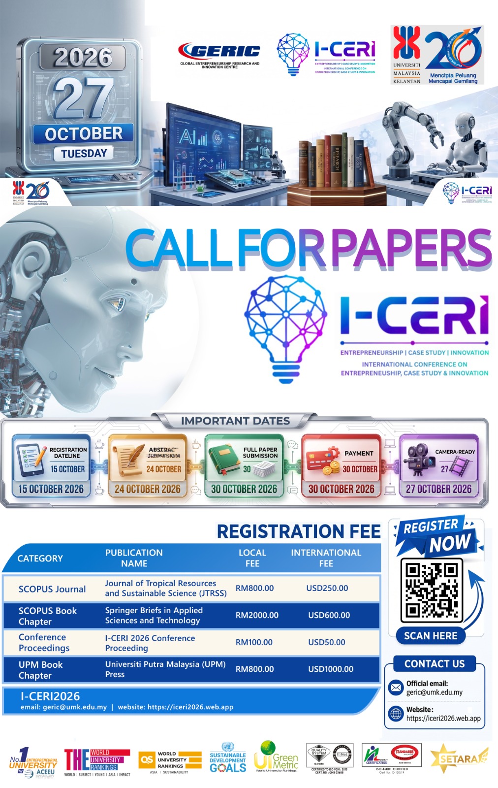 I-CERI Conference 2026 call for papers poster